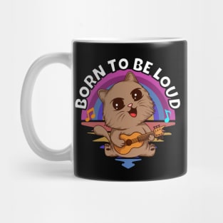 Born To Be Loud Musical Kitten Mug